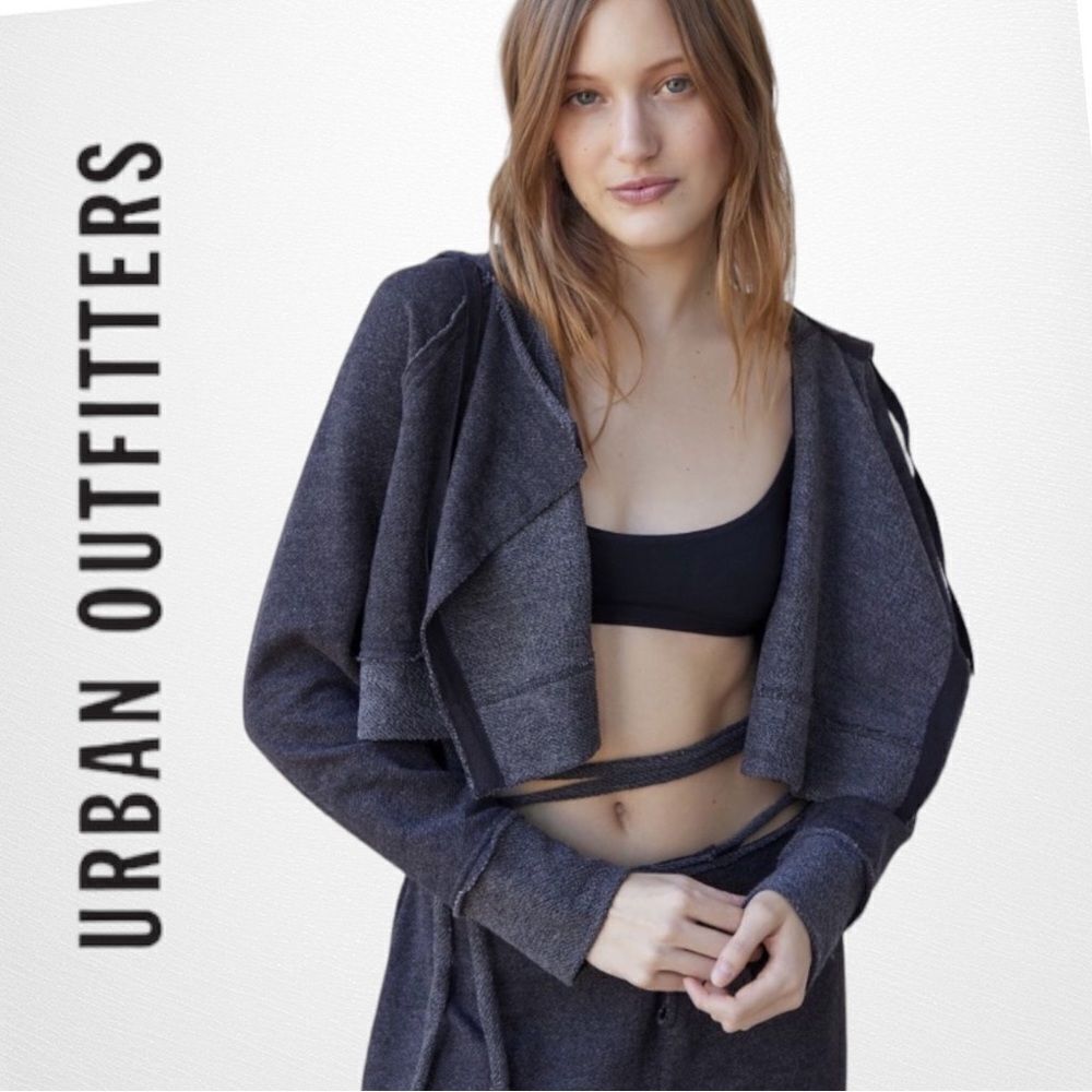 UO URBAN OUTFITTERS Out From Under Koa Open-Front Hoodie Sweatshirt NEW S M